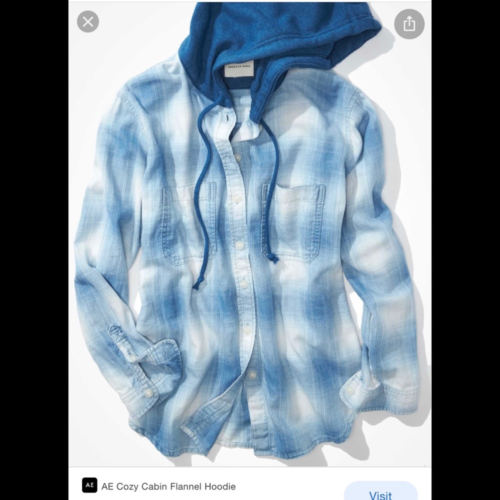 AE hooded flannel